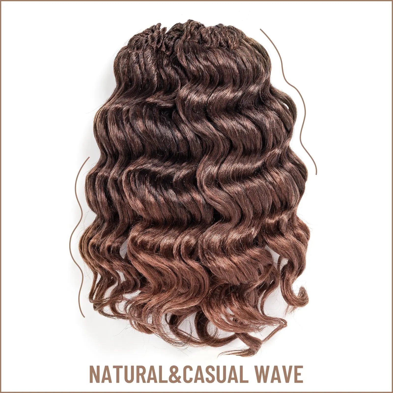 1 Pack OC | Toyotress® Ocean Wave Crochet Hair 9-16 Inch Synthetic Wave Curly Hair Extensions Toyotress
